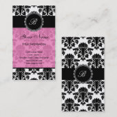 Eleganter Damast Visitenkarte (Vorne/Hinten)