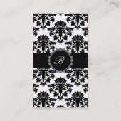 Eleganter Damast Visitenkarte (Rückseite)