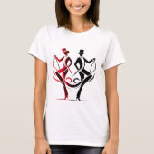 Eleganter Dance Duo T - Shirt (Vorderseite)