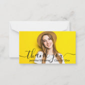 eleganter Dank Kalligraphie Foto Abschluss Mitteilungskarte (Vorderseite)