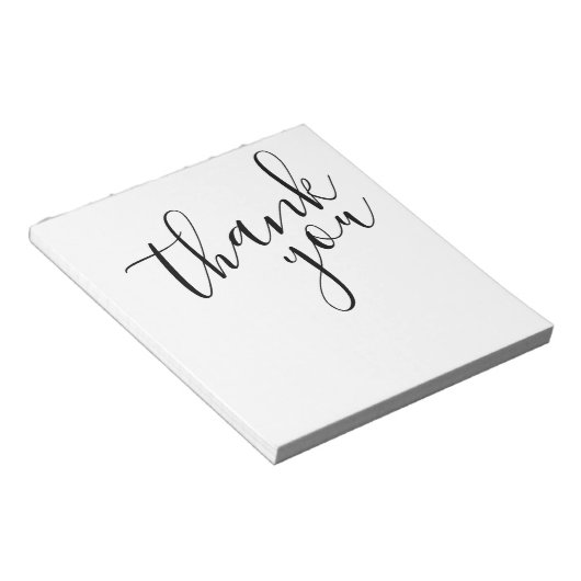 Eleganter Dank Notepad Notizblock (angewinkelt)