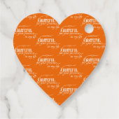 Eleganter dankbarer Erntedank Herbstorn Geschenkanhänger (Rückseite)