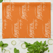 Eleganter dankbarer Erntedank Herbstorn Geschirrtuch (Gefaltet)