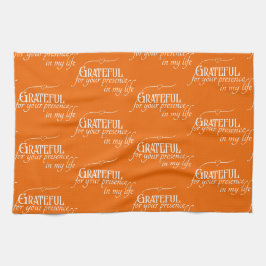 Eleganter dankbarer Erntedank Herbstorn Geschirrtuch