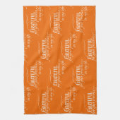 Eleganter dankbarer Erntedank Herbstorn Geschirrtuch (Vertikal)