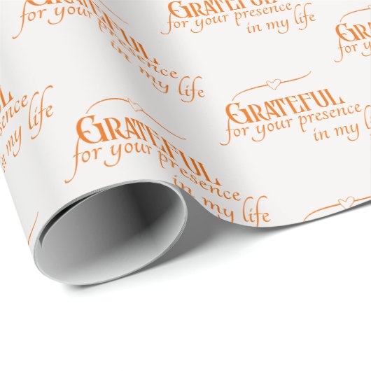 Eleganter dankbarer Erntedank Pumpkin Orange, Fall Geschenkpapier (Rolleneckpunkt)