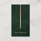 Eleganter Dark Emerald Green & Gold Qr Code Visitenkarte (Vorderseite)