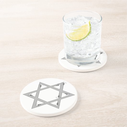 eleganter Davidsstern Untersetzer (Seite)