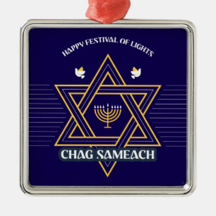 Eleganter Davidstern-Hanukkah-Schmuck Ornament Aus Metall