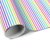 Eleganter Davidstern Regenbogenstreifen Geschenkpapier (Rolleneckpunkt)