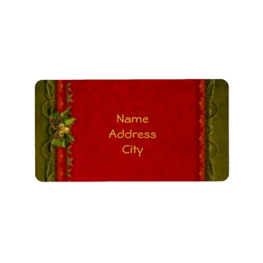 Eleganter Deko Adressaufkleber (Vorne)