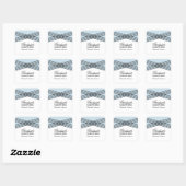 Eleganter Deko Blue Abschluss Stickers (Blatt)