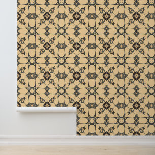 Eleganter Deko Floral: Vintag Inspiriert geometris Tapete