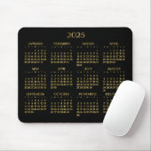 Eleganter Deko Jahreskalender 2025 Mousepad (Mit Mouse)