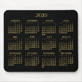 Eleganter Deko Jahreskalender 2025 Mousepad