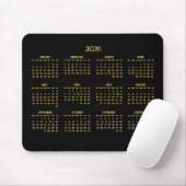 Eleganter Deko Jahreskalender 2026 Mousepad (Mit Mouse)