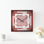 Eleganter Deko Quadratische Wanduhr (Zuhause)