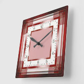 Eleganter Deko Quadratische Wanduhr (Winkel)