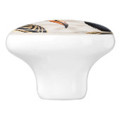 Eleganter Deko Romantische Krane Keramikknauf (Seitenansicht)