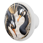 Eleganter Deko Romantische Krane Keramikknauf (Rechts)