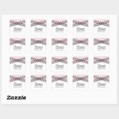 Eleganter Deko Rosa Abschluss Stickers (Blatt)
