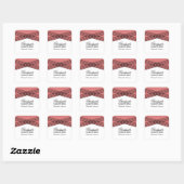 Eleganter Deko Roter Abschluss Stickers (Blatt)