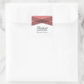 Eleganter Deko Roter Abschluss Stickers (Tasche)