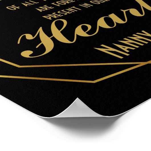 Eleganter Deko Stil Gold Cut In liebevoller Erinne (Ecke)