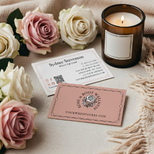 Eleganter dekorativer Rahmen Feminine Rose Visitenkarte