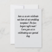 Eleganter Dekorrahmen für Hochzeiten Einladung (Rückseite)