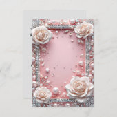 Eleganter Dekorrahmen für Hochzeiten Einladung (Vorne/Hinten)