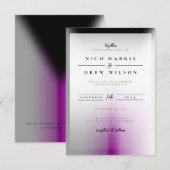 Eleganter Demisexual Pride Wedding Einladung (Vorne/Hinten)