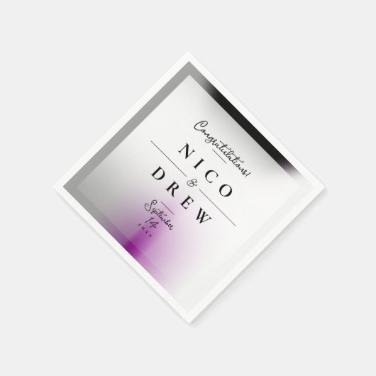 Eleganter Demisexual Pride Wedding Serviette (Ecke)