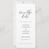 Eleganter Design-Foto Save the Date Ankündigung (Rückseite)