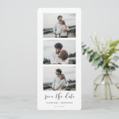 Eleganter Design-Foto Save the Date Ankündigung (Stehend Vorderseite)