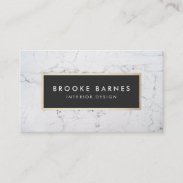 Eleganter Designer aus weißem Marmor Visitenkarte