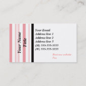 Eleganter Designer Business Card in Lachs Visitenkarte (Rückseite)