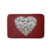 Eleganter Designer Heart Bath Mat Badematte (Vorderseite)