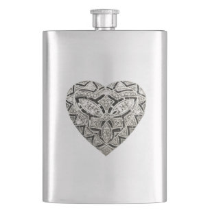 Eleganter Designer Heart Flask Flachmann