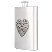 Eleganter Designer Heart Flask Flachmann (Links)