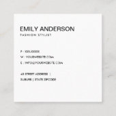 ELEGANTER DESIGNER VERZIERTE BLACK SUN MANDALA QUADRATISCHE VISITENKARTE (Rückseite)