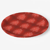 Eleganter Designer Weihnachtsbaum Weihnachten Weih Pappteller (Schrägansicht)