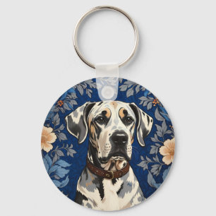 Eleganter Deutsche Dogge inspiriert von William Mo Schlüsselanhänger