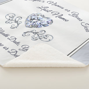 Eleganter Diamant-personalisierte Sherpadecke
