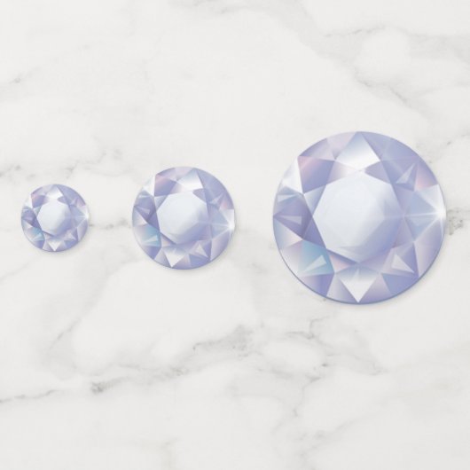 Eleganter Diamond Gemstone Party Table Konfetti (Rückseiten)