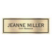 Eleganter Dienstleiter Namenschild (Vorderseite)