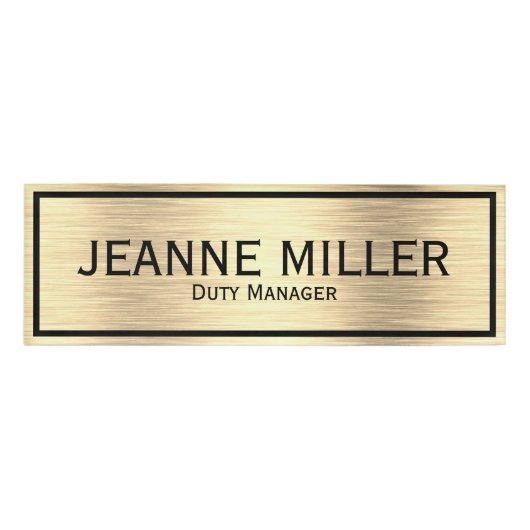 Eleganter Dienstleiter Namenschild (Vorderseite)