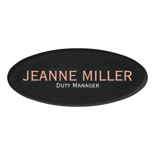 Eleganter Dienstleiter Namenschild (Vorderseite)