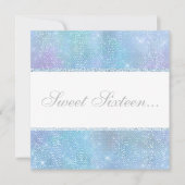 ELEGANTER DISCO GLITZER SWEET 16 EINLADUNG (Vorderseite)