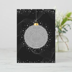 Eleganter Disco-Kugel-Weihnachtsschmuck Einladung